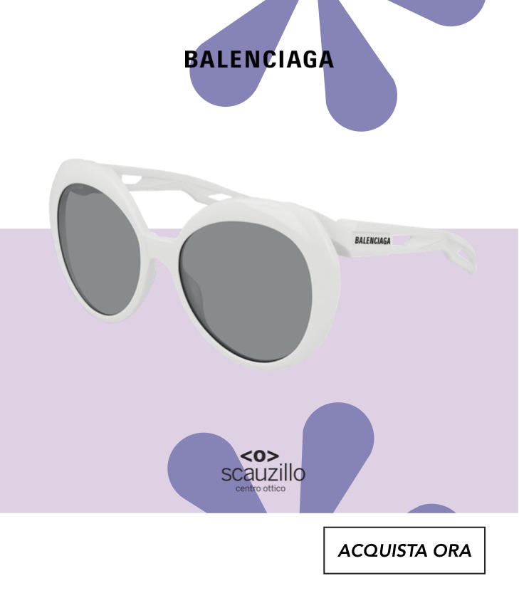 occhiale da sole balenciaga sunglasses triples BB0024 white bianco otticascauzillo.com